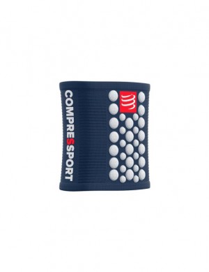 Wrist Sweatbands γυναικεια Compressport Sweatbands 3D.Dots μπλε ασπρα | UPFWX-0392