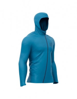 Μπουφαν γυναικεια Compressport Hurricane αδιαβροχα 10/10 Jacket μπλε | ZDYIS-5843