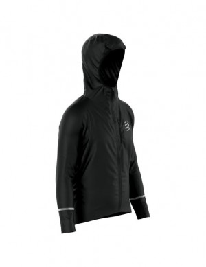 Μπουφαν ανδρικα Compressport Thunderstorm αδιαβροχα 25/75 Jacket μαυρα | ETAIL-6793