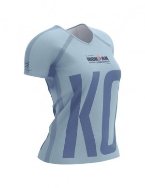 μπλουζακια γυναικεια Compressport Αθλητικά SS Tshirt W -Ironman Kona 2023 Πολύχρωμο | CYXLV-5714