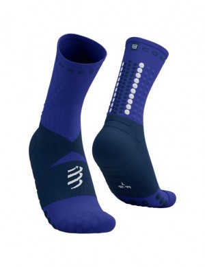 καλτσες για τρεξιμο ανδρικα Compressport Ultra Trail Socks V2.0 μπλε | YXEVS-0952