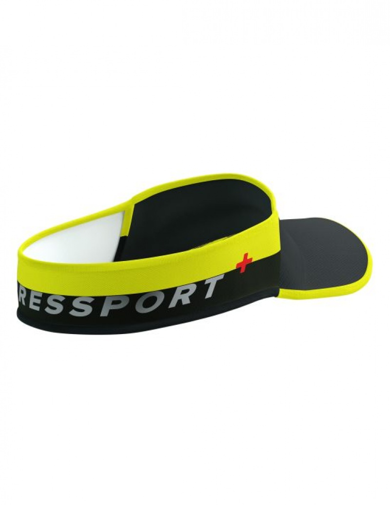 Caps Compressport Visor Ultralight Flash μαυρα κίτρινα | GFDVZ-9217