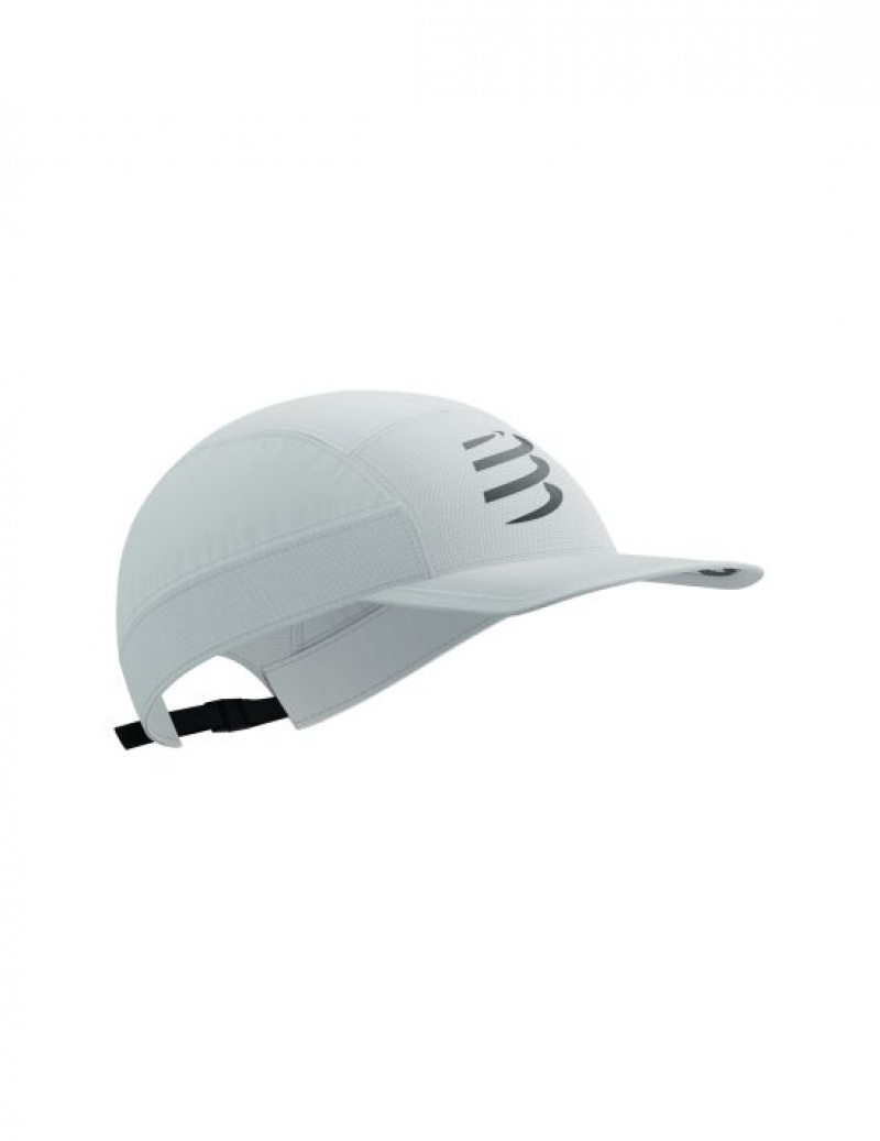 Caps γυναικεια Compressport 5 Panel Light Cap ασπρα | HDFNQ-7132