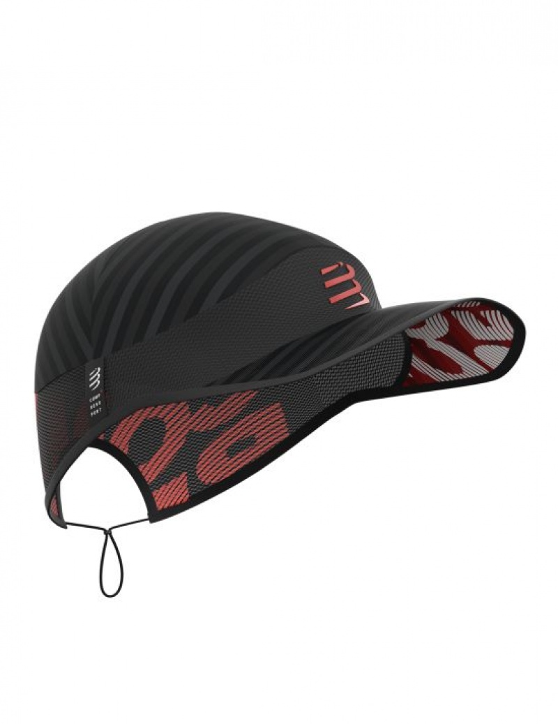 Caps ανδρικα Compressport Pro αγωνιστικα Cap μαυρα | SCEWU-9816