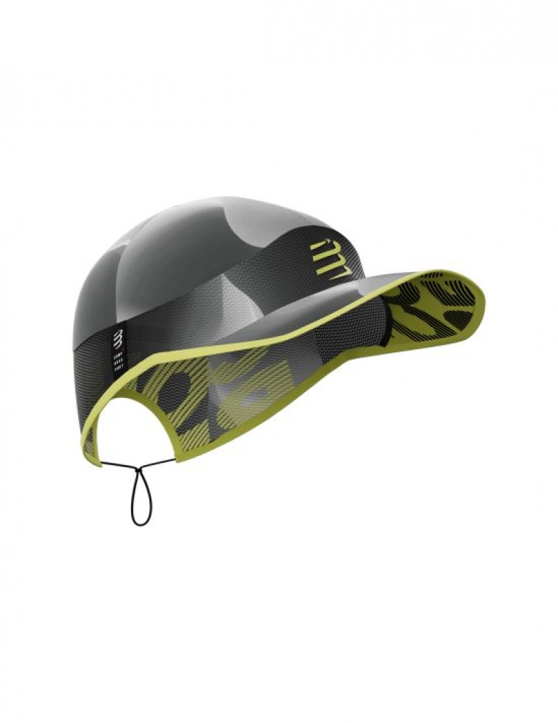 Caps ανδρικα Compressport Pro αγωνιστικα Cap μαυρα ασπρα | HNQTK-1720