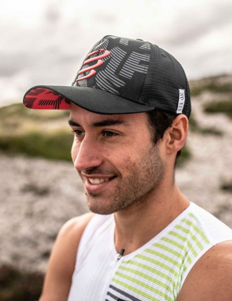 Caps ανδρικα Compressport Trucker Cap μαυρα | EWGZT-6710