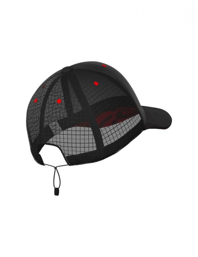 Caps γυναικεια Compressport αγωνιστικα Trucker Cap μαυρα κοκκινα | RBZHD-1934