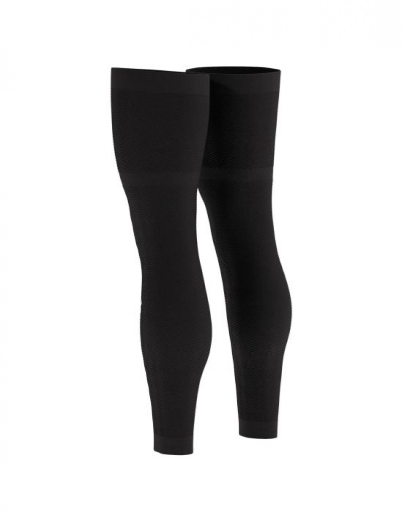 Compression Sleeves γυναικεια Compressport Full Legs Compression Leg Sleeves μαυρα | REQXK-1529