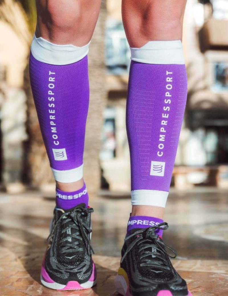 Compression Sleeves γυναικεια Compressport R2 3.0 μωβ ασπρα | MKCXV-6739