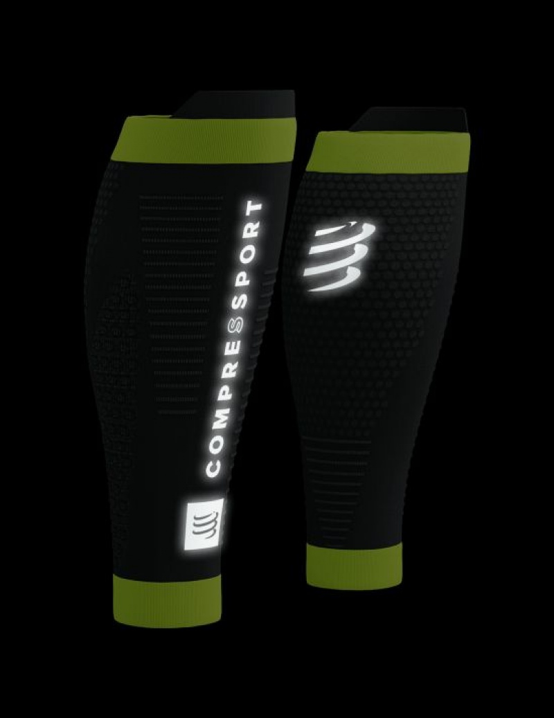 Compression Sleeves ανδρικα Compressport R2 3.0 Flash μαυρα κίτρινα | USZPM-4167