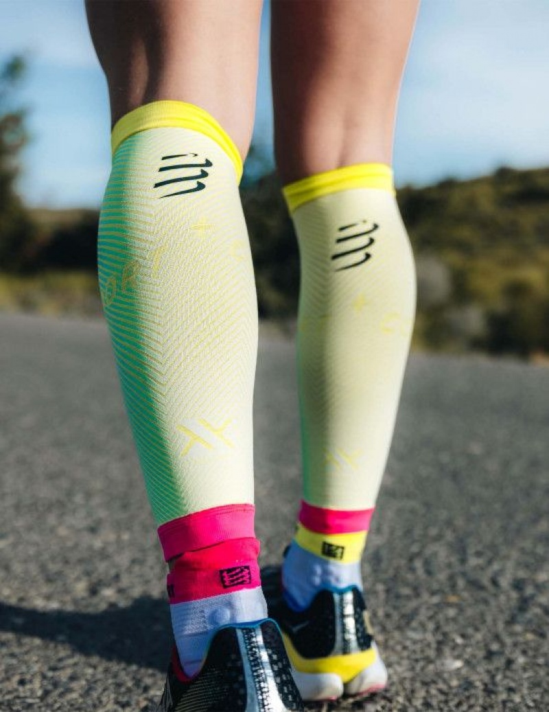 Compression Sleeves γυναικεια Compressport R2 Oxygen κίτρινα | SNRWC-4290