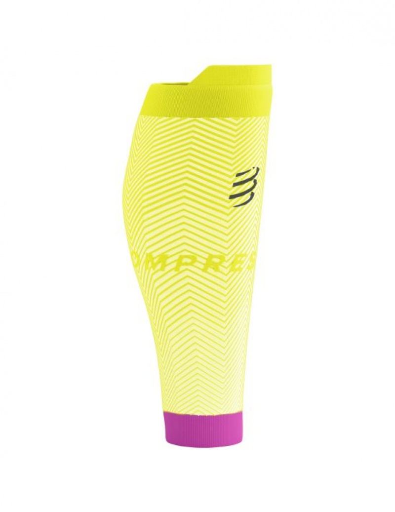 Compression Sleeves ανδρικα Compressport R2 Oxygen κίτρινα | TZKCW-8075