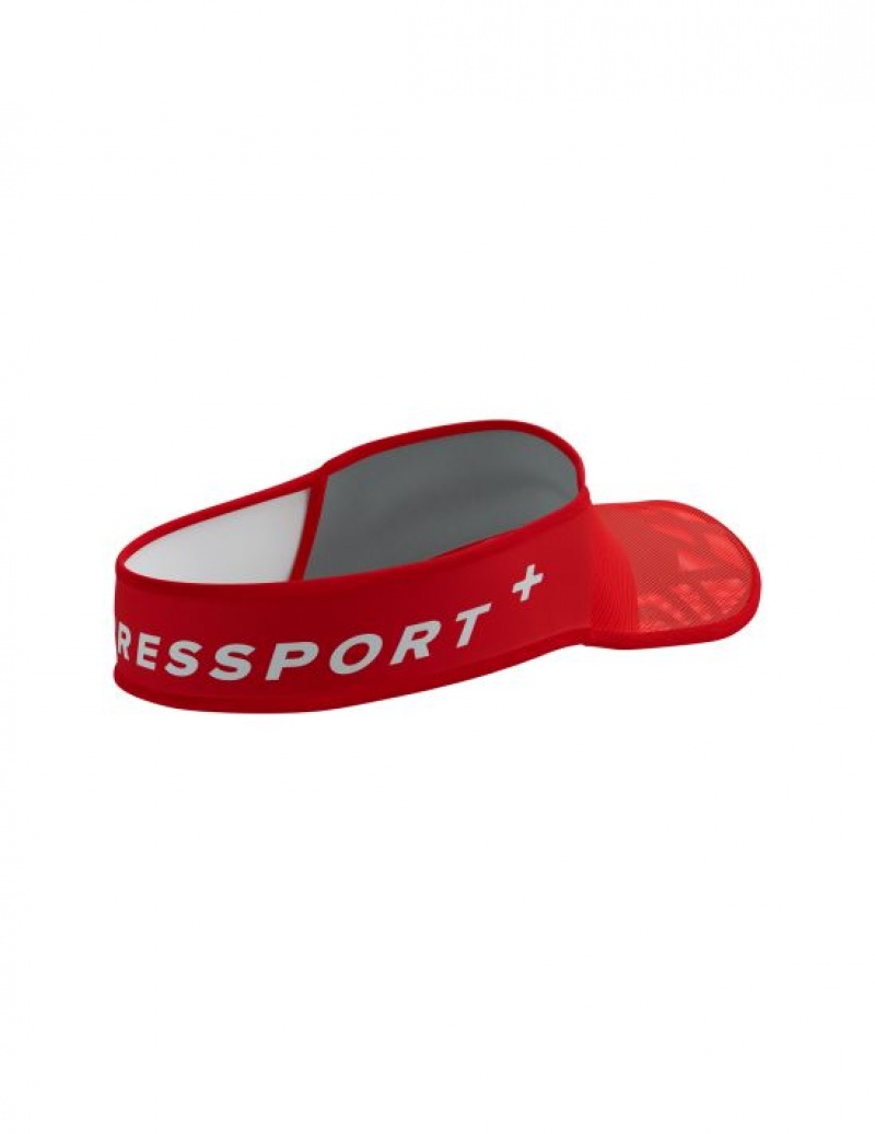 Visors γυναικεια Compressport Spiderweb Ultralight Visor κοκκινα | WHVPQ-8961