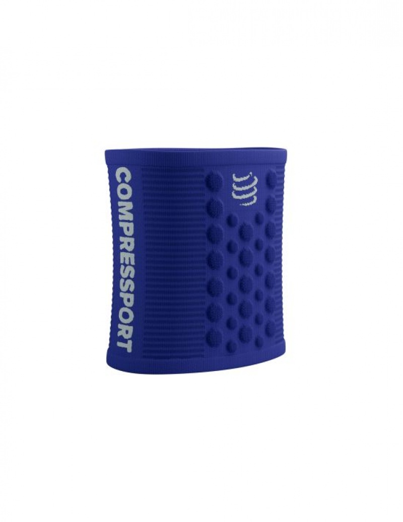 Wrist Sweatbands γυναικεια Compressport Sweatbands 3D.Dots μπλε ασπρα | TKWFL-2158