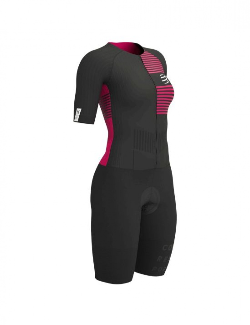 μπλουζακια Compressport Aero SS Trisuit W μαυρα | GJBEX-5726