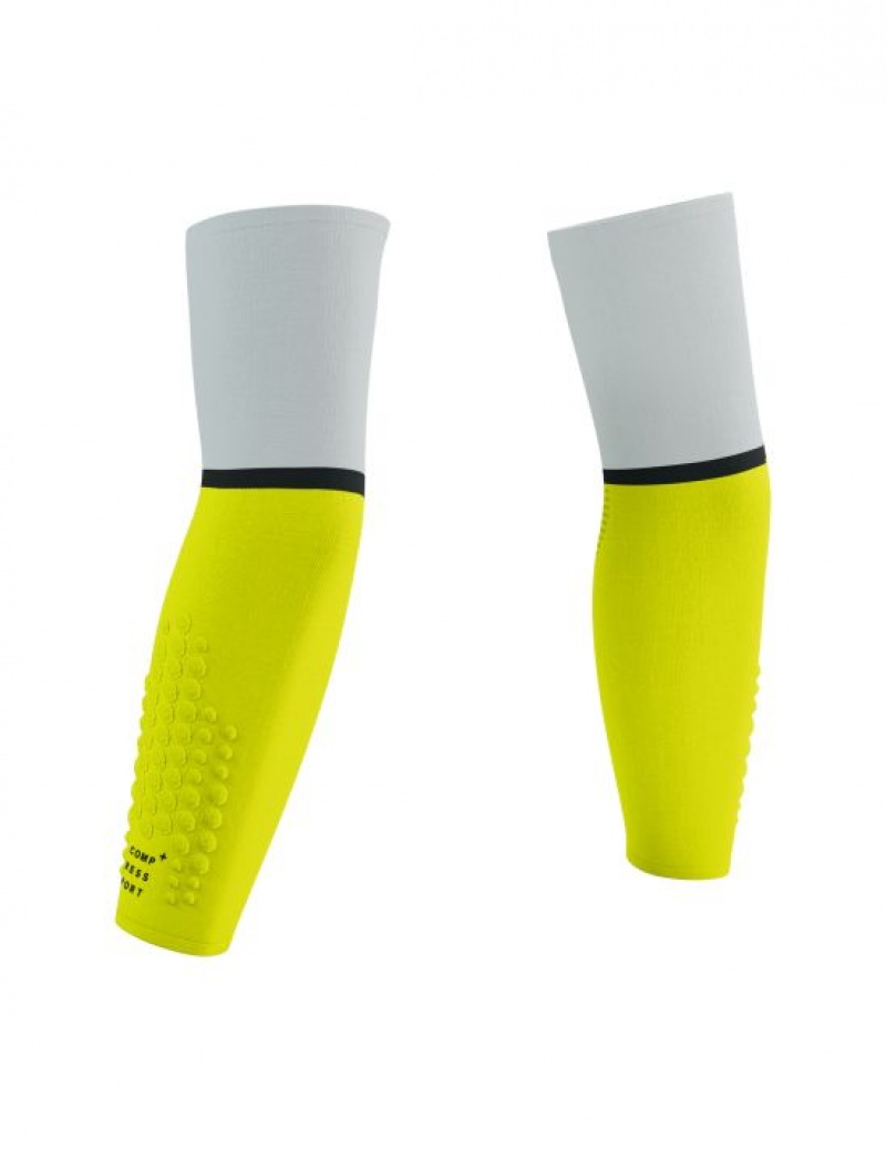 Αξεσουαρ Compressport ArmForce Ultralight ασπρα κίτρινα | BODFX-1076