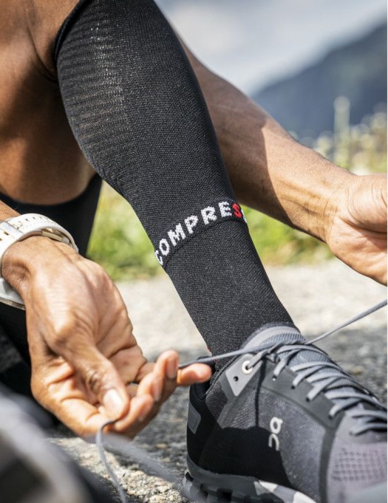 Καλτσεσ Compressport Full Socks Χειμερινά Run μαυρα κοκκινα | USPRA-6321