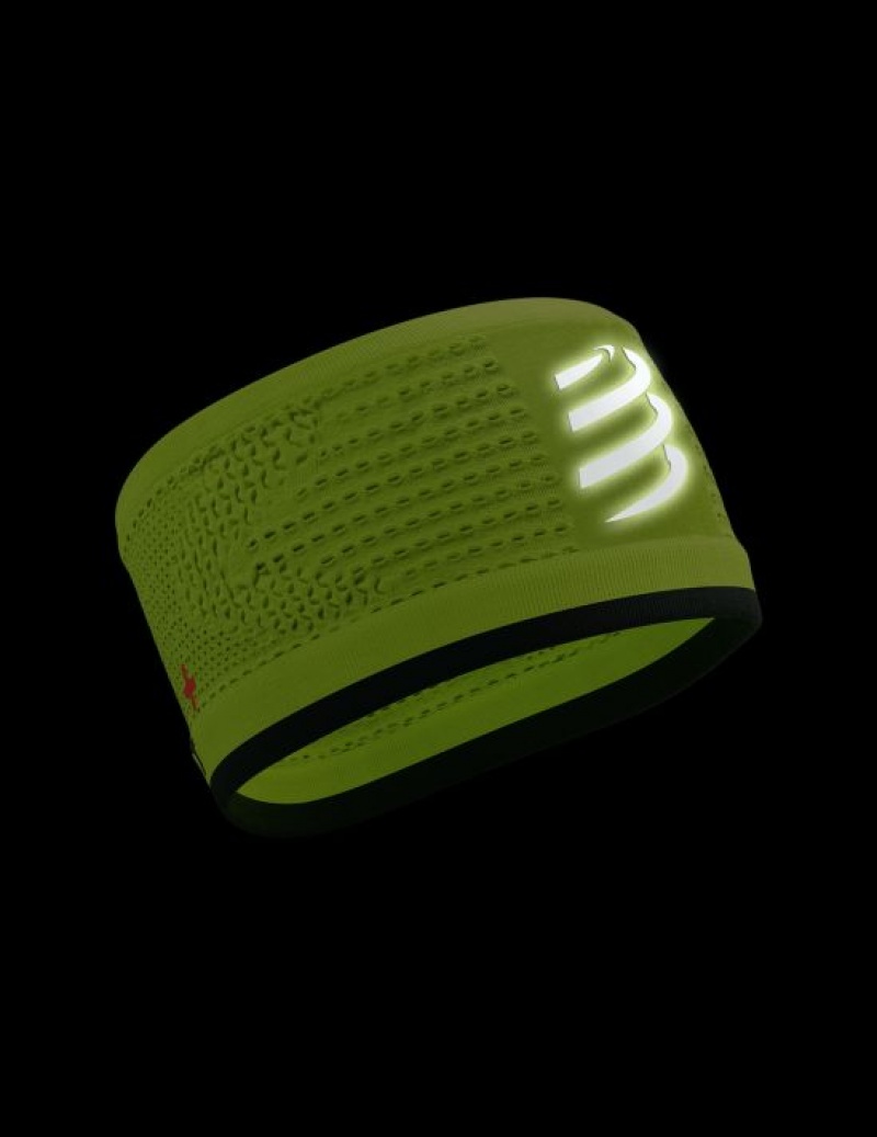 Αξεσουαρ Compressport Headband On/Off Flash κίτρινα μαυρα | DXYPL-4863