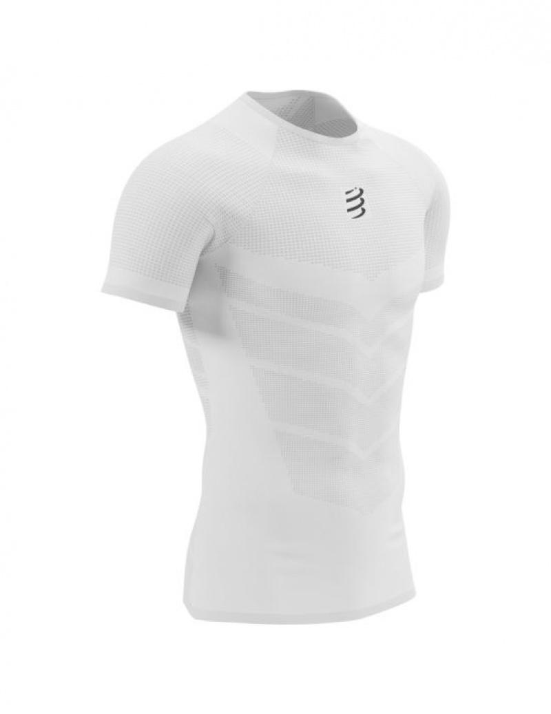 μπλουζακια Compressport On/Off SS TShirt M ασπρα | LTFKS-4180