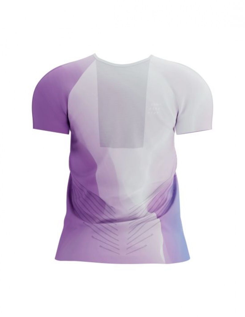 μπλουζακια Compressport Performance SS Tshirt W μωβ | OAIFE-7560