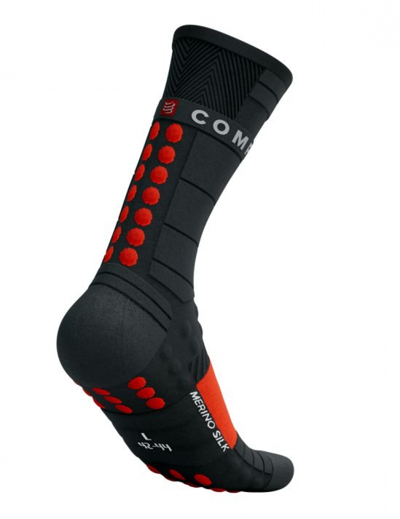 Καλτσεσ Compressport Pro αγωνιστικα Socks Χειμερινά Run μαυρα κοκκινα | NWVZX-2941