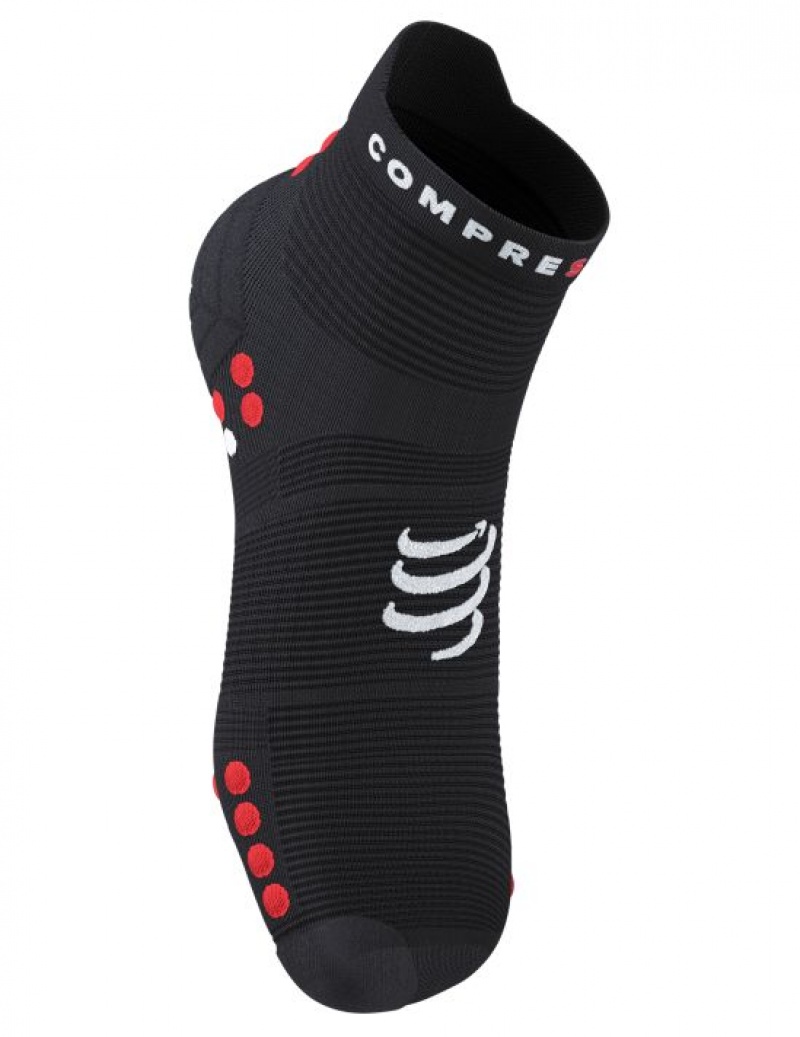 Καλτσεσ Compressport Pro αγωνιστικα Socks v4.0 Run Low μαυρα κοκκινα | UZBMR-3841