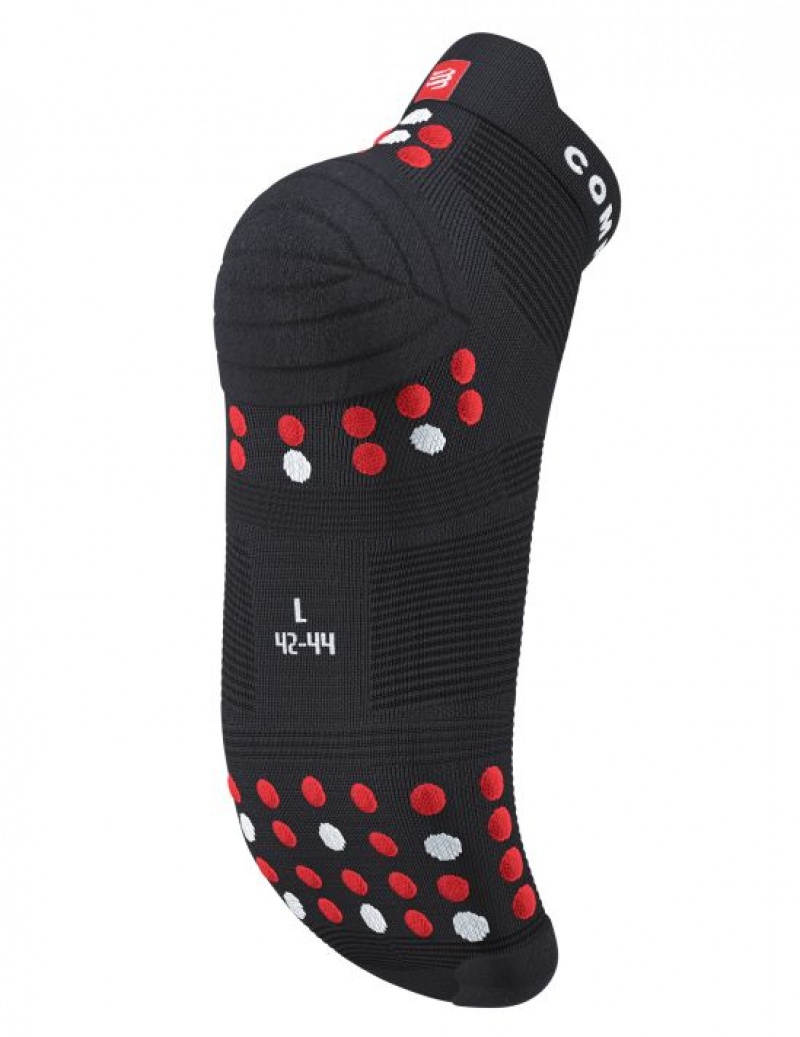 Καλτσεσ Compressport Pro αγωνιστικα Socks v4.0 Run Low μαυρα κοκκινα | UZBMR-3841