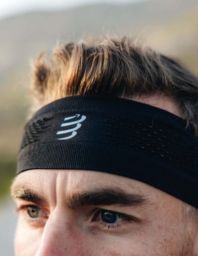 Αξεσουαρ Compressport Thin Headband On/Off μαυρα | HKDET-9476