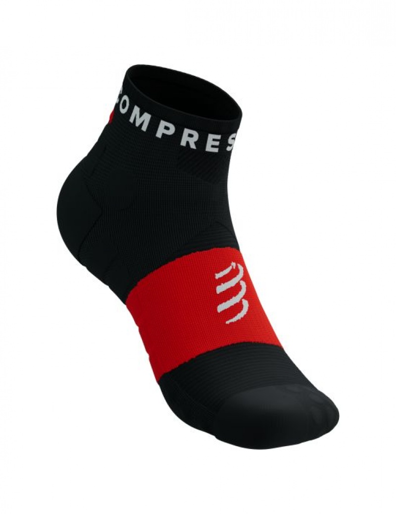 Καλτσεσ Compressport Ultra Trail Low Socks μαυρα κοκκινα | RZMAU-3718