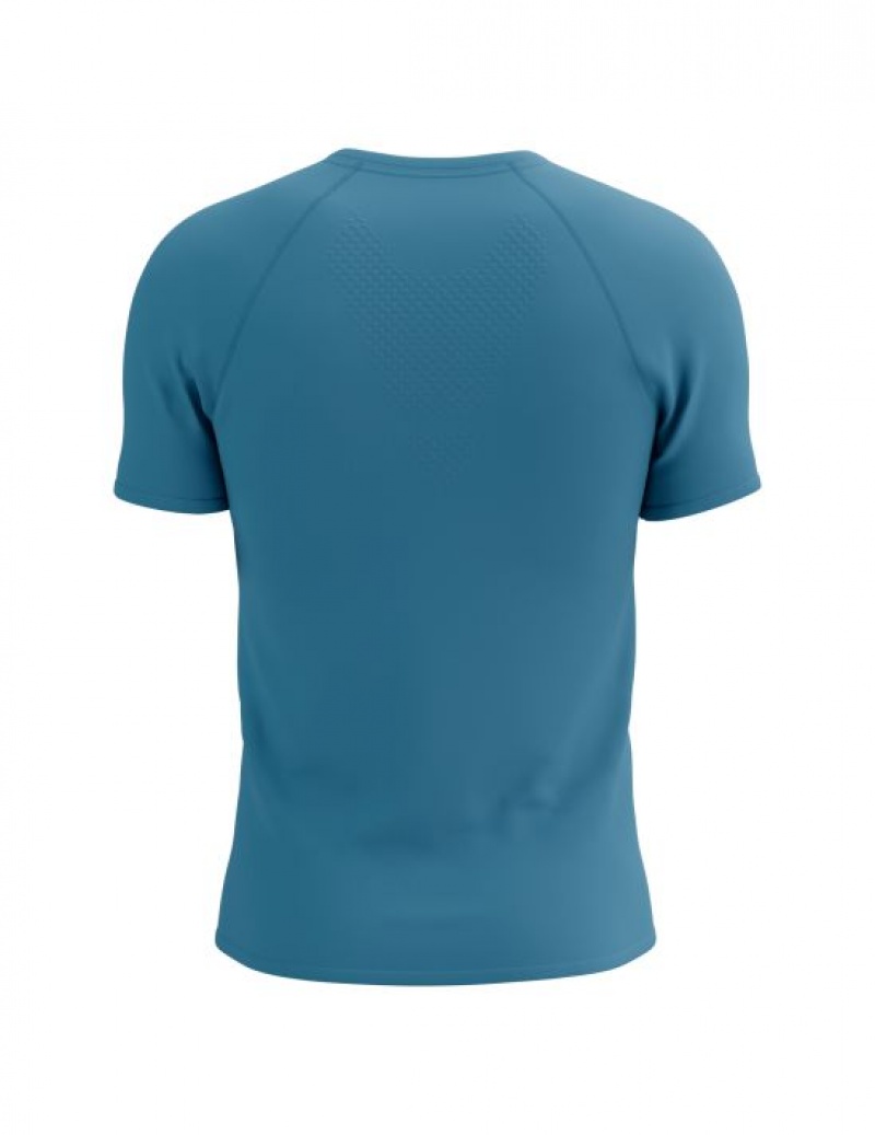 μπλουζακια Compressport Αθλητικά SS Logo Tshirt M μπλε | WTJZD-6970