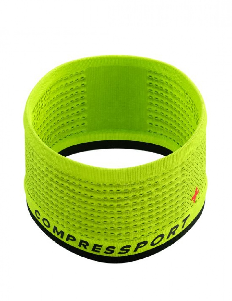 Αξεσουαρ ανδρικα Compressport Headband On/Off Flash κίτρινα μαυρα | SGBAX-1203