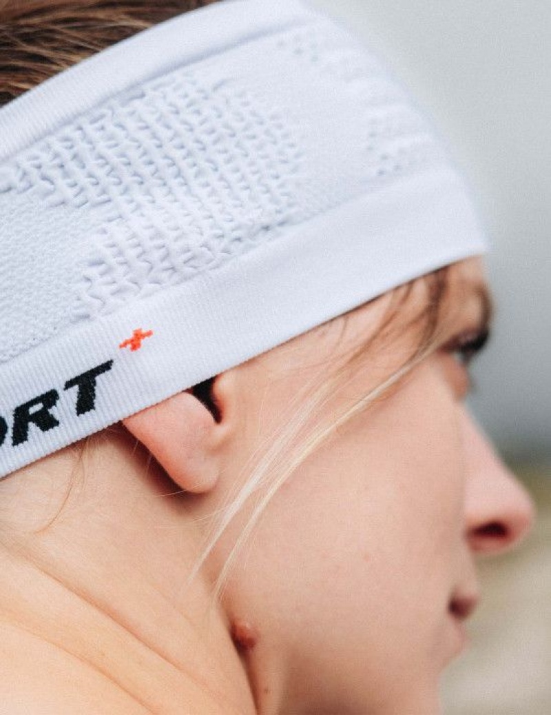 Αξεσουαρ ανδρικα Compressport Headband On/Off ασπρα | UVOGD-2803