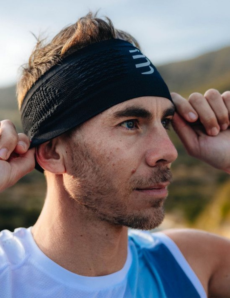 Αξεσουαρ ανδρικα Compressport Headband On/Off μαυρα ασπρα | QLKJA-2678