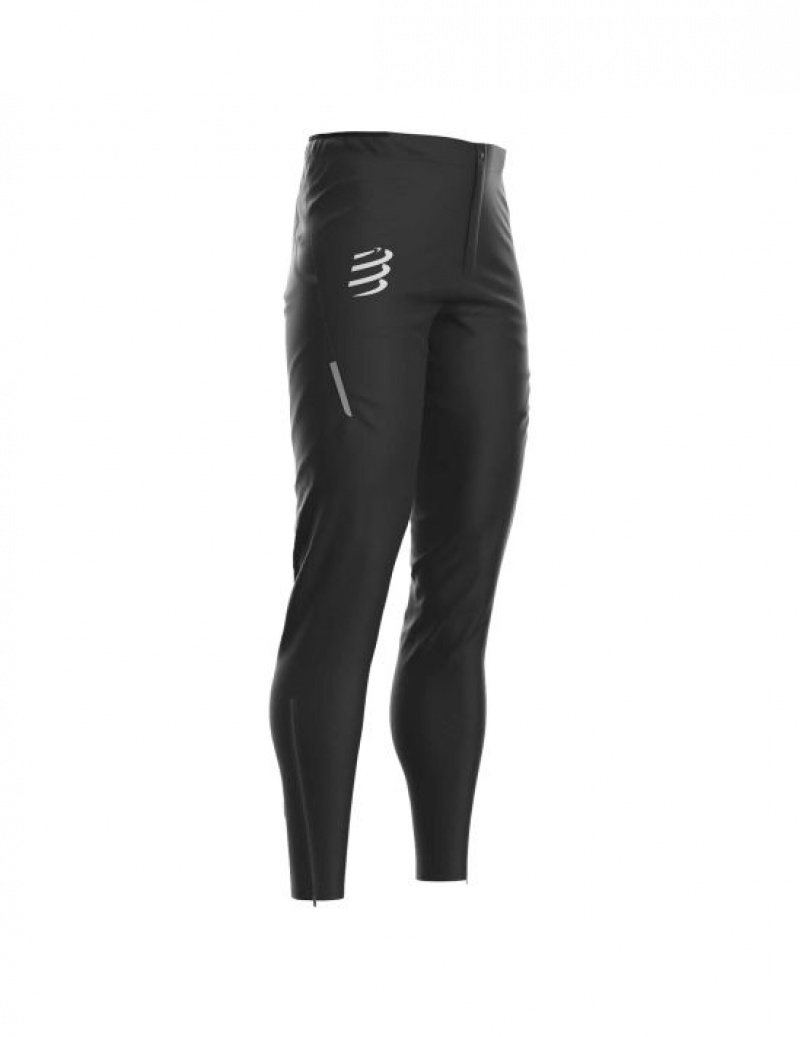 Κολαν γυναικεια Compressport Hurricane αδιαβροχα 10/10 Pants μαυρα | QLDUO-7943