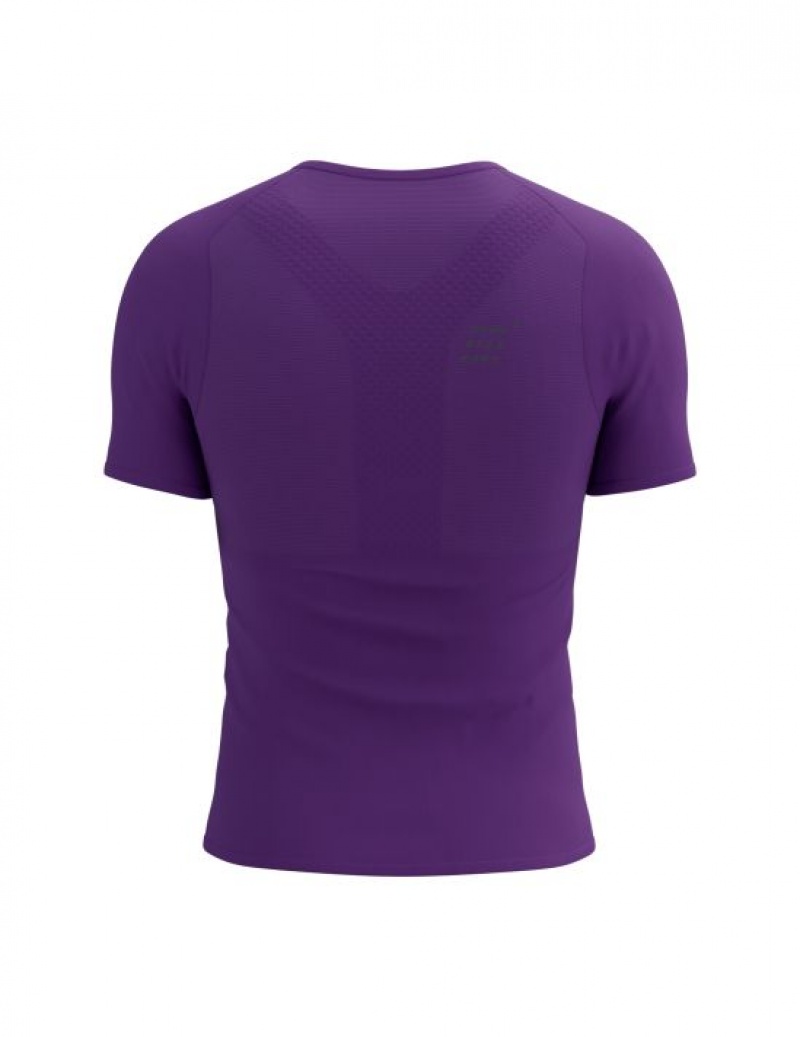 μπλουζακια ανδρικα Compressport Performance SS Tshirt M μωβ | QEATJ-6958