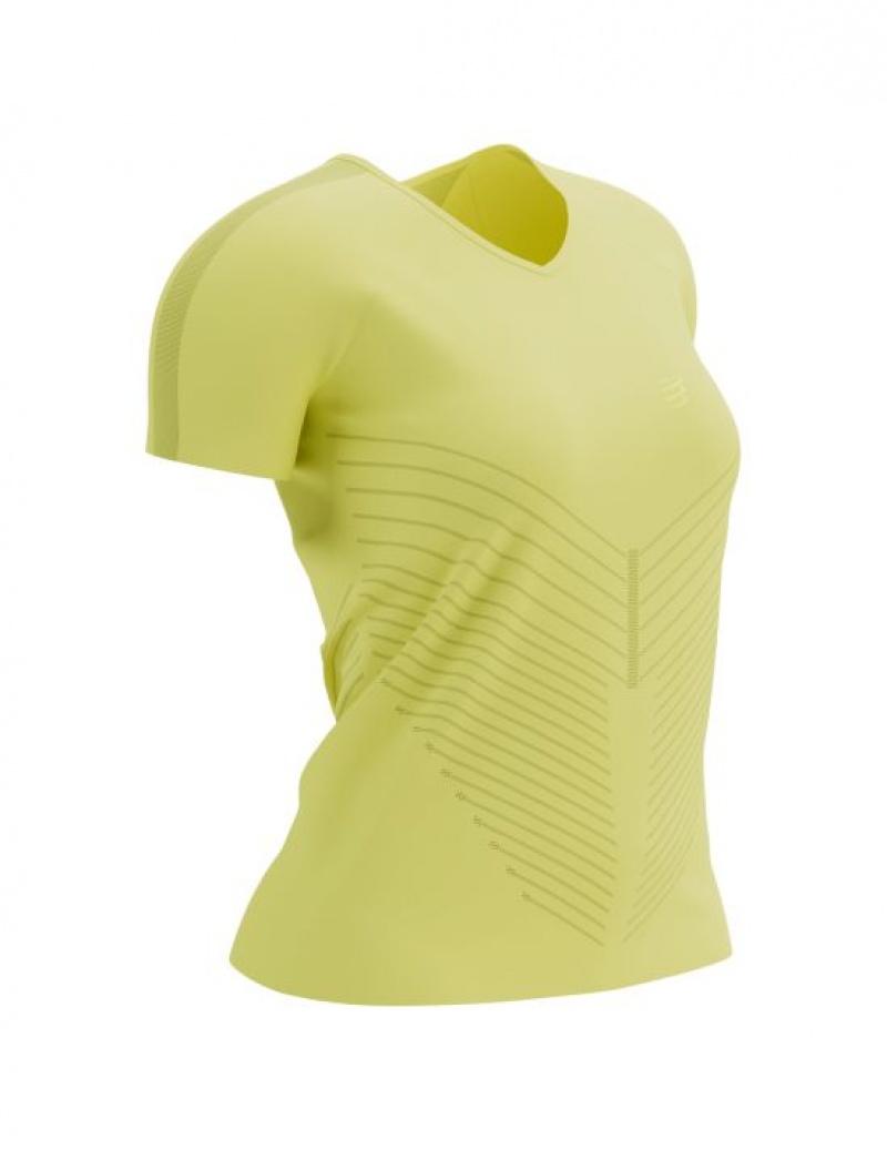 μπλουζακια γυναικεια Compressport Performance SS Tshirt W πρασινο | WCTHV-2715