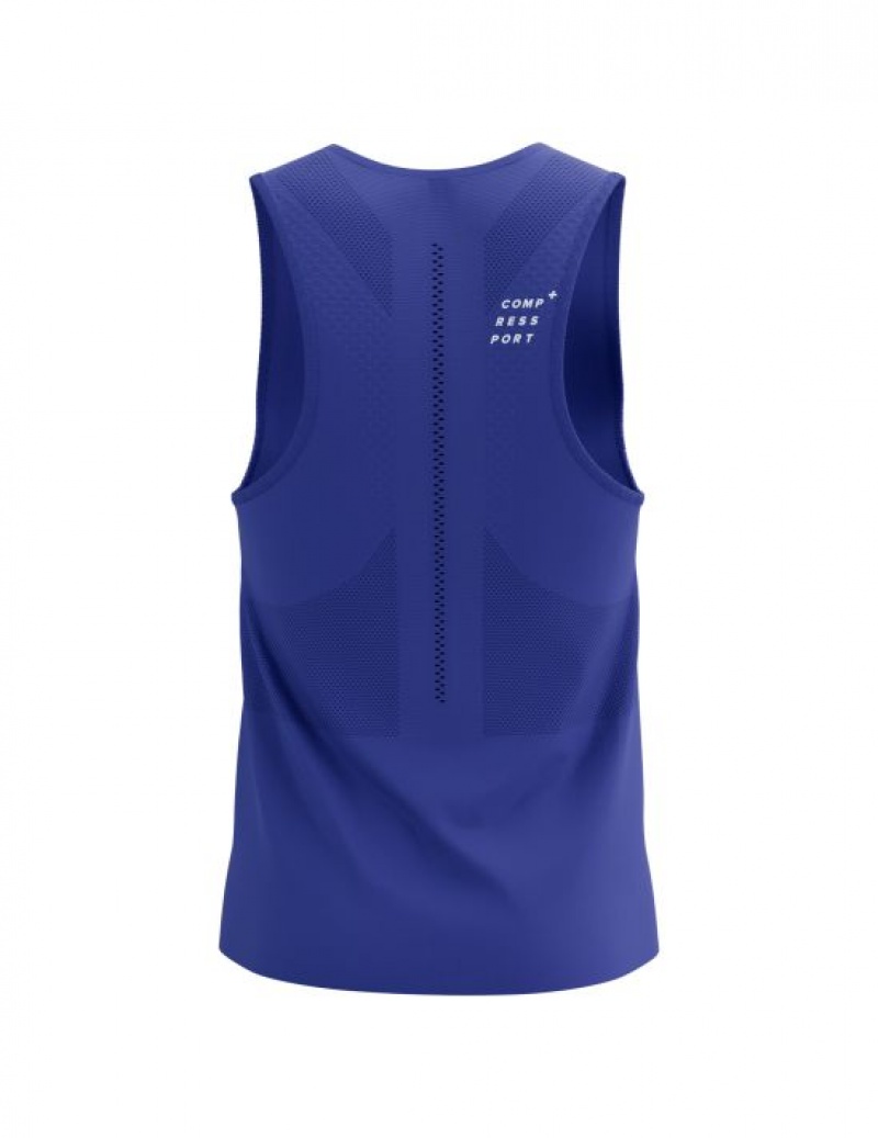 μπλουζακια ανδρικα Compressport Pro αγωνιστικα Singlet M μπλε | NTJCM-5429