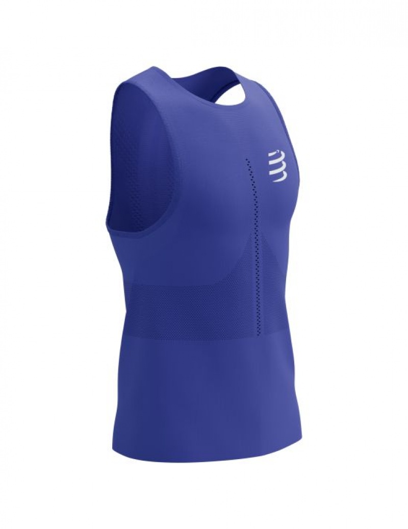 μπλουζακια ανδρικα Compressport Pro αγωνιστικα Singlet M μπλε | NTJCM-5429