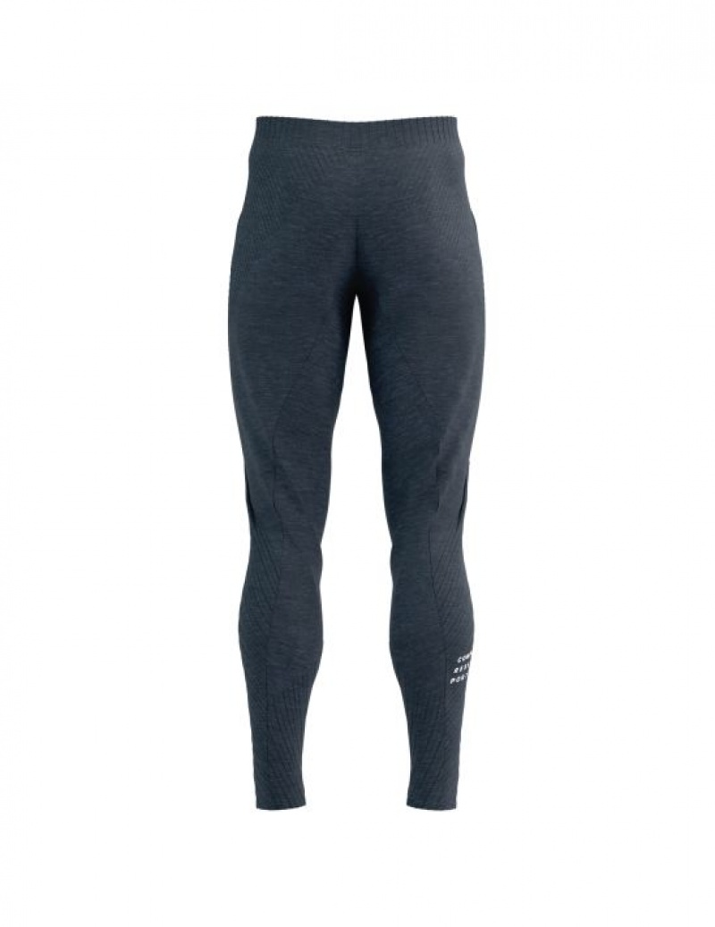 Παντελονι ανδρικα Compressport Seamless Pants μπλε σκουρο | JPZDV-0496