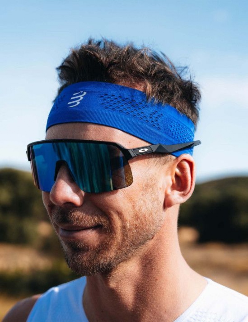 Αξεσουαρ ανδρικα Compressport Thin Headband On/Off μπλε | QPHOV-4586