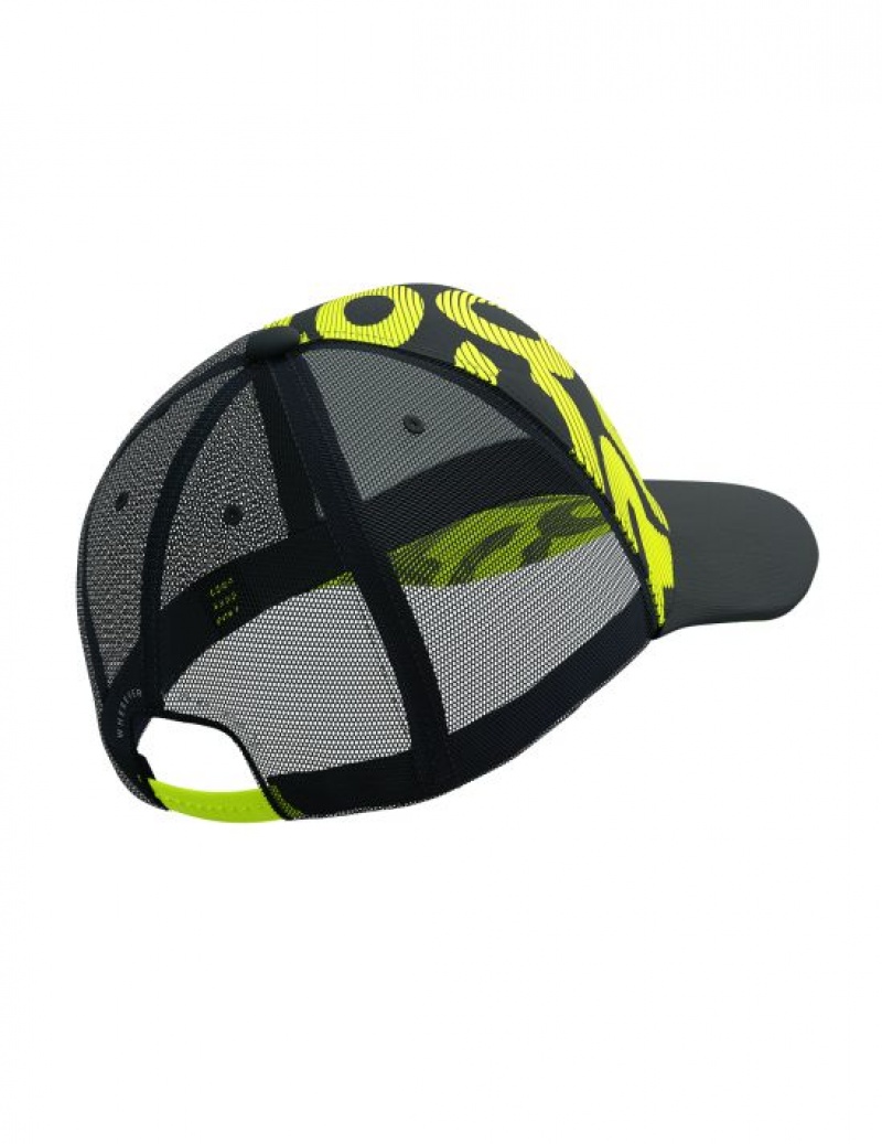 Αξεσουαρ ανδρικα Compressport Trucker Cap Flash μαυρα κίτρινα | CWNTI-0543