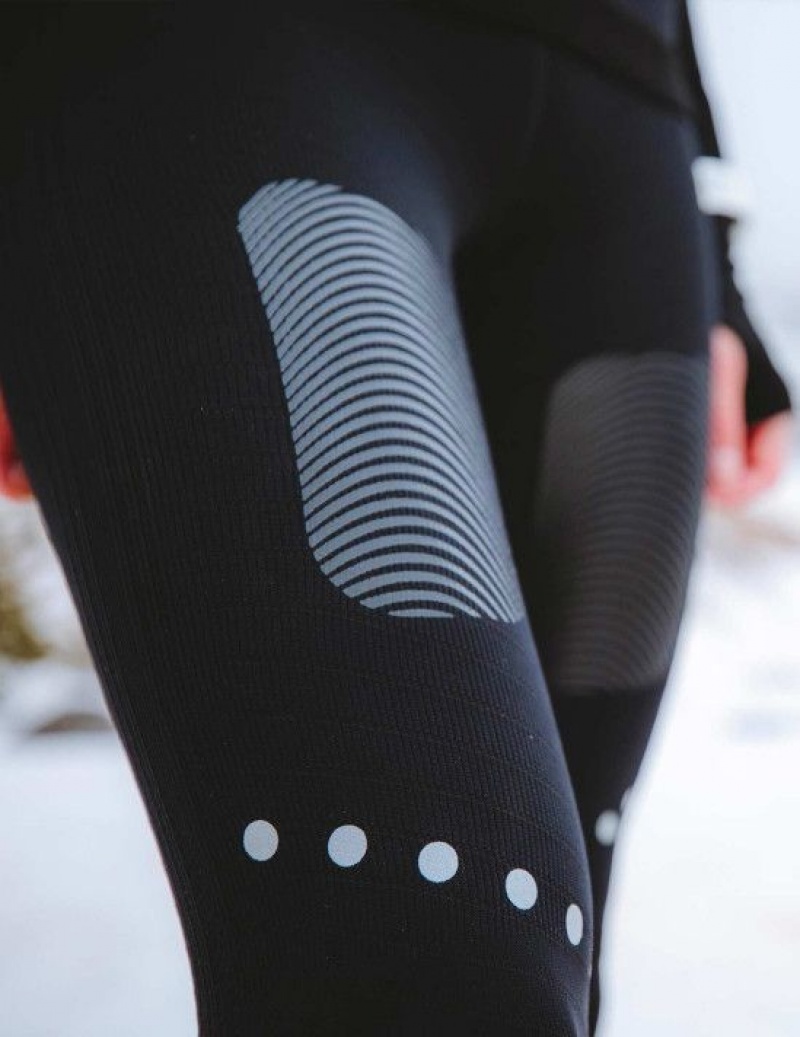 Κολαν γυναικεια Compressport Χειμερινά Trail Under Control Full Tights W μαυρα | ZGKBY-5038