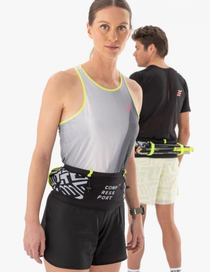 Τσαντα Μεσησ γυναικεια Compressport Free Belt Pro μαυρα ασπρα | VHMJT-3104