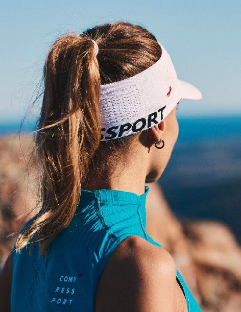 κορδελα μαλλιων γυναικεια Compressport Spiderweb Headband On/Off ασπρα | NUYQV-8649