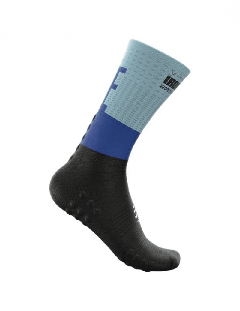 καλτσες για τρεξιμο ανδρικα Compressport Mid Compression Socks Πολύχρωμο | LASMN-1704