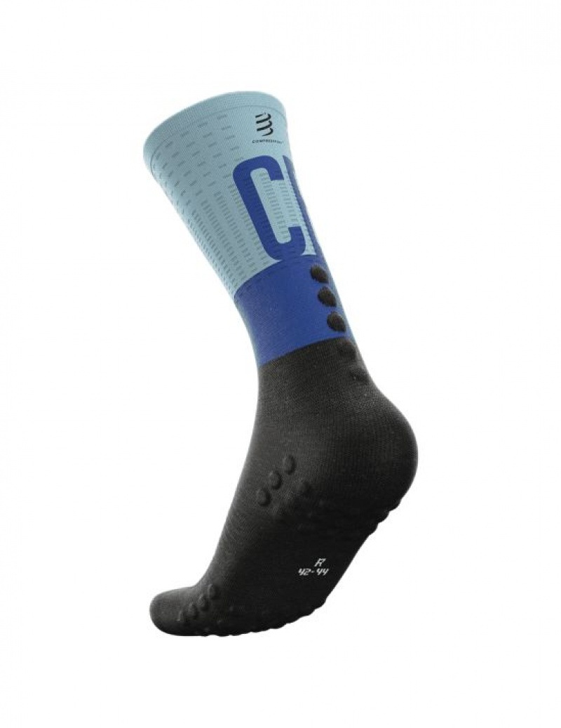 καλτσες για τρεξιμο ανδρικα Compressport Mid Compression Socks Πολύχρωμο | LASMN-1704