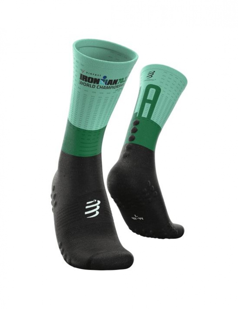 καλτσες για τρεξιμο ανδρικα Compressport Mid Compression Socks Πολύχρωμο | XKBTS-1379