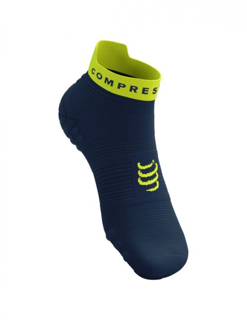 καλτσες για τρεξιμο ανδρικα Compressport Pro αγωνιστικα Socks v4.0 Run Low πρασινο | LGVZO-0689