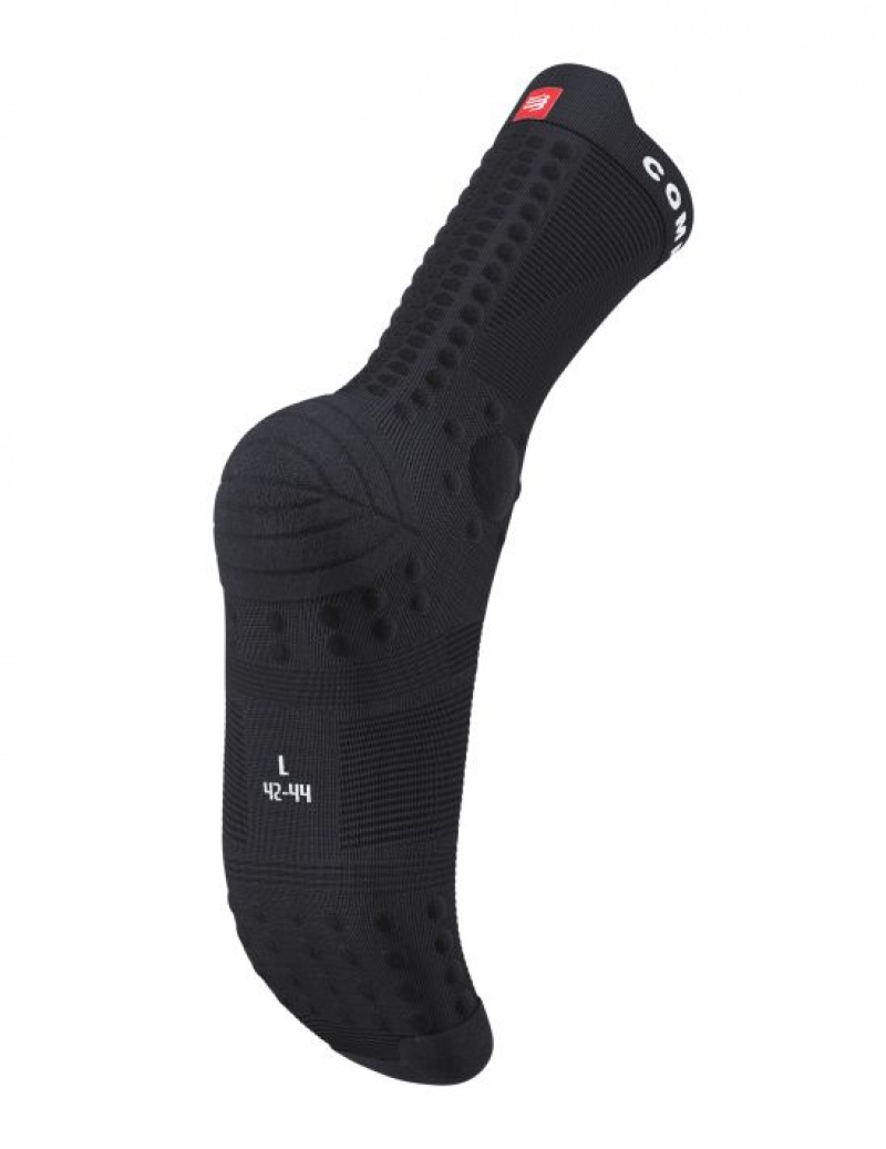 καλτσες για τρεξιμο ανδρικα Compressport Pro αγωνιστικα Socks v4.0 Trail μαυρα | GWLXS-5013