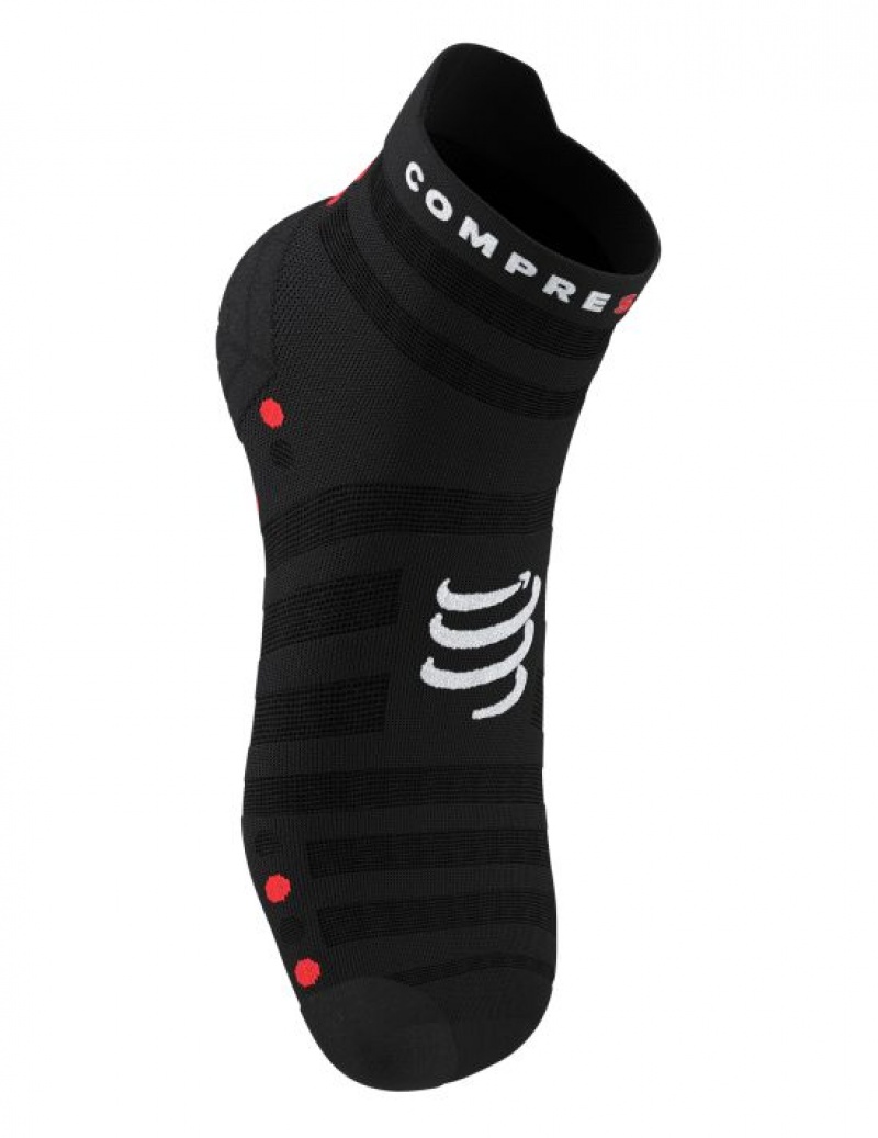 καλτσες για τρεξιμο ανδρικα Compressport Pro αγωνιστικα Socks v4.0 Ultralight Run Low μαυρα κοκκινα | ILGZY-2816